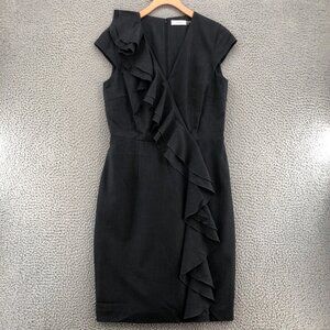 Calvin Klein Black Ruffle Dress
